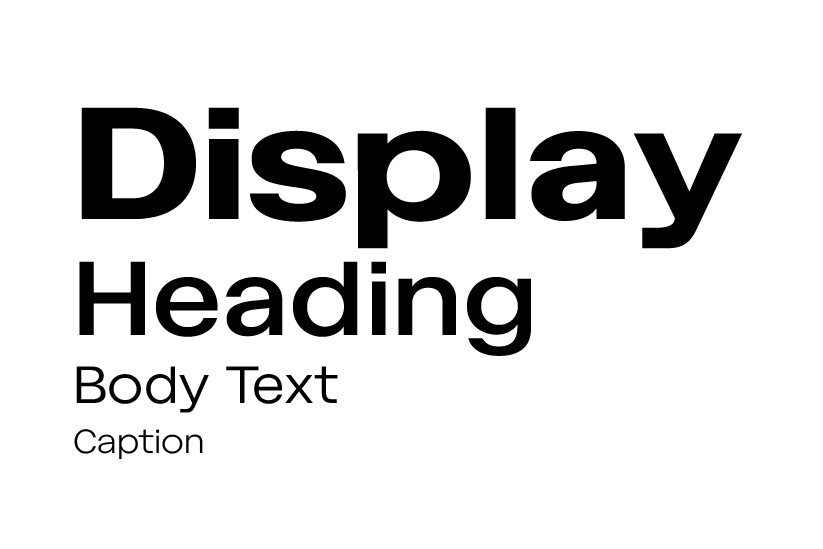 Type Strategy — typographic scale Display / Heading / Body / Caption